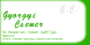 gyorgyi csemer business card